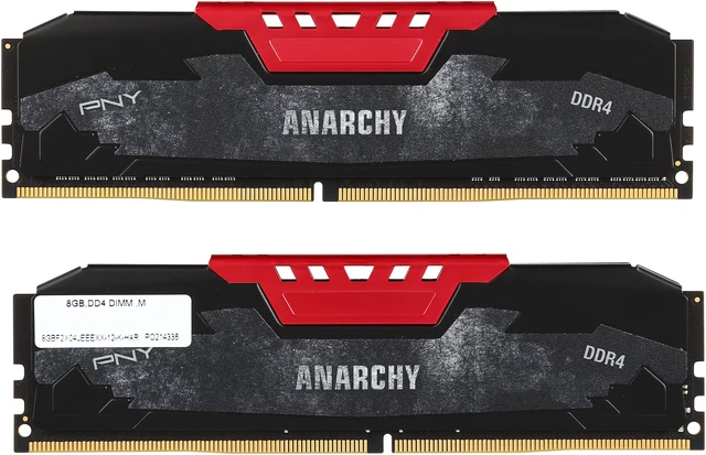 Alt view image 2 of 3 - PNY Anarchy 16GB (2 x 8GB) DDR4 2400 (PC4 19200) Desktop Memory Model MD16GK2D4240015AR