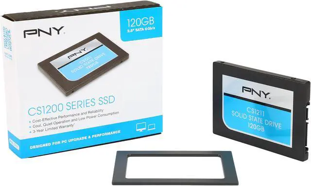Alt view image 6 of 5 - PNY CS1211 2.5" 120GB SATA III MLC Internal Solid State Drive (SSD) SSD7CS1211-120-RB
