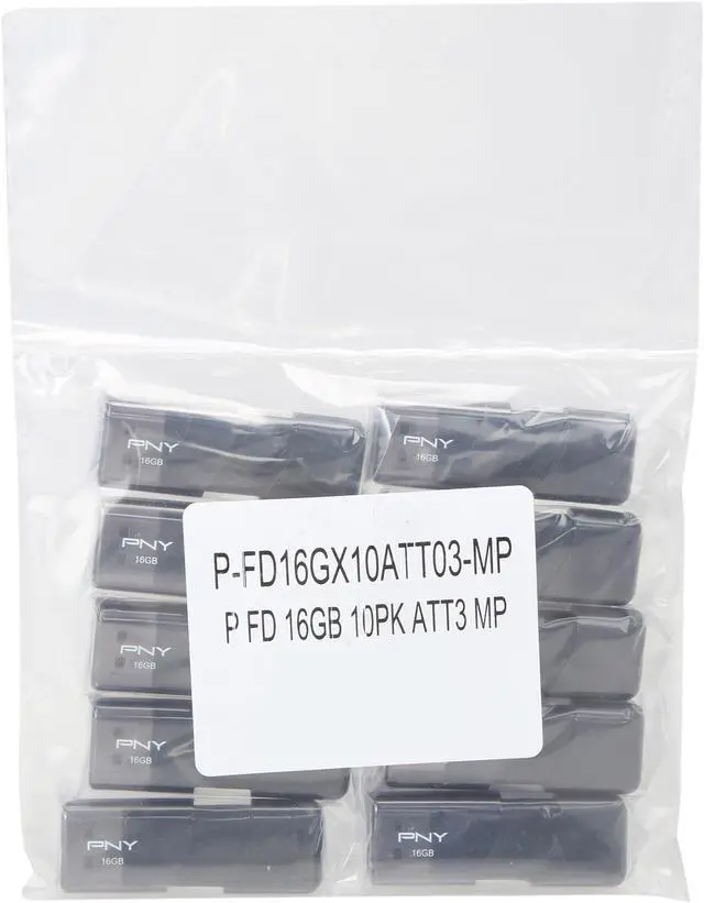 Alt view image 6 of 6 - PNY Attache 160GB (16GB x 10) USB 2.0 Flash Drive P-FD16GX10ATT03-MP
