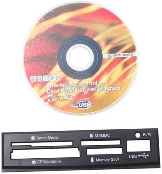 Alt view image 2 of 3 - HEISEI HRU-211P3 15-in-1 USB 2.0 Floppy Bay Card Reader + USB Port