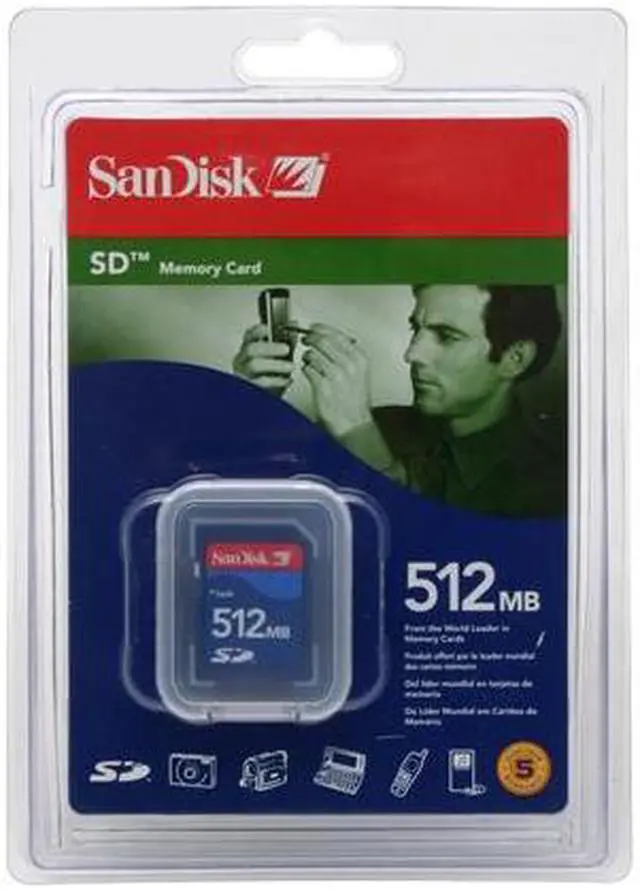 Alt view image 2 of 3 - SanDisk 512MB Secure Digital (SD) Flash Card Model SDSDB-512-A10