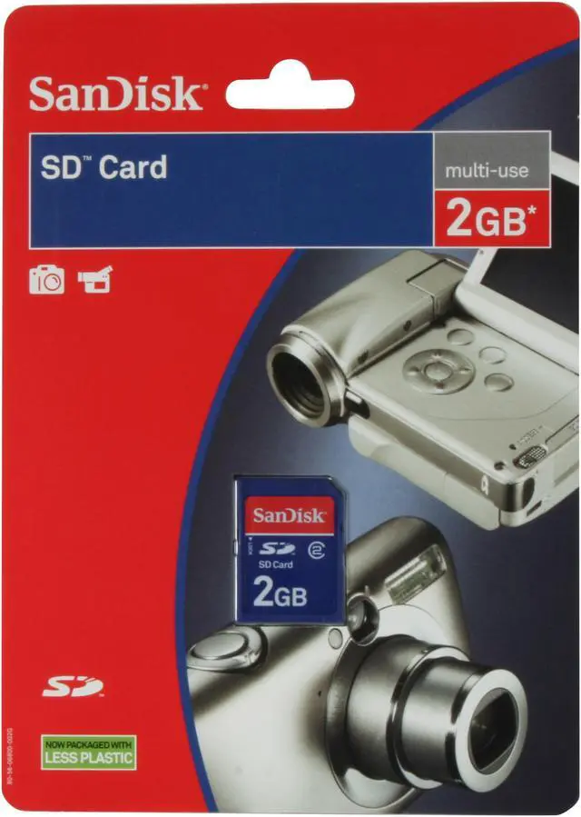 Alt view image 2 of 2 - SanDisk Standard 2GB Secure Digital (SD) Flash Card Model SDSDB-2048-A11