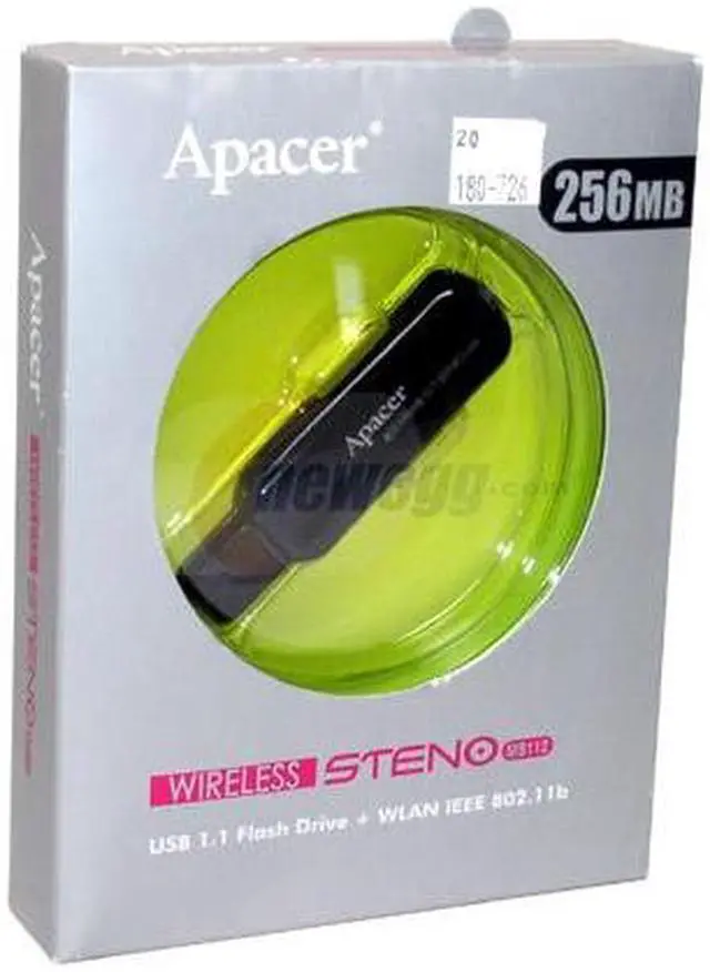 Main image of Apacer Wireless Steno MB112 256MB Flash Drive (USB Portable) AP-WS2561 -1/G