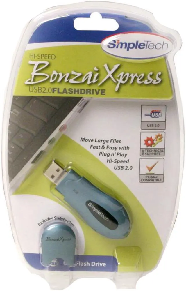 Alt view image 3 of 3 - SimpleTech Bonzai Xpress 2GB Flash Drive (USB2.0 Portable) STI-UFDBXA/2G