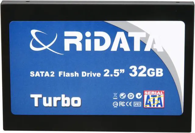 Alt view image 3 of 4 - RiDATA Turbo 2.5" 32GB SATA II SLC Internal Solid State Drive (SSD) NSSD-S25-32-CO2T - OEM