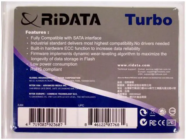 Alt view image 7 of 8 - RiDATA Turbo NSSD-S25-16-CO2T 2.5" SATA II SLC Industrial Solid State Disk