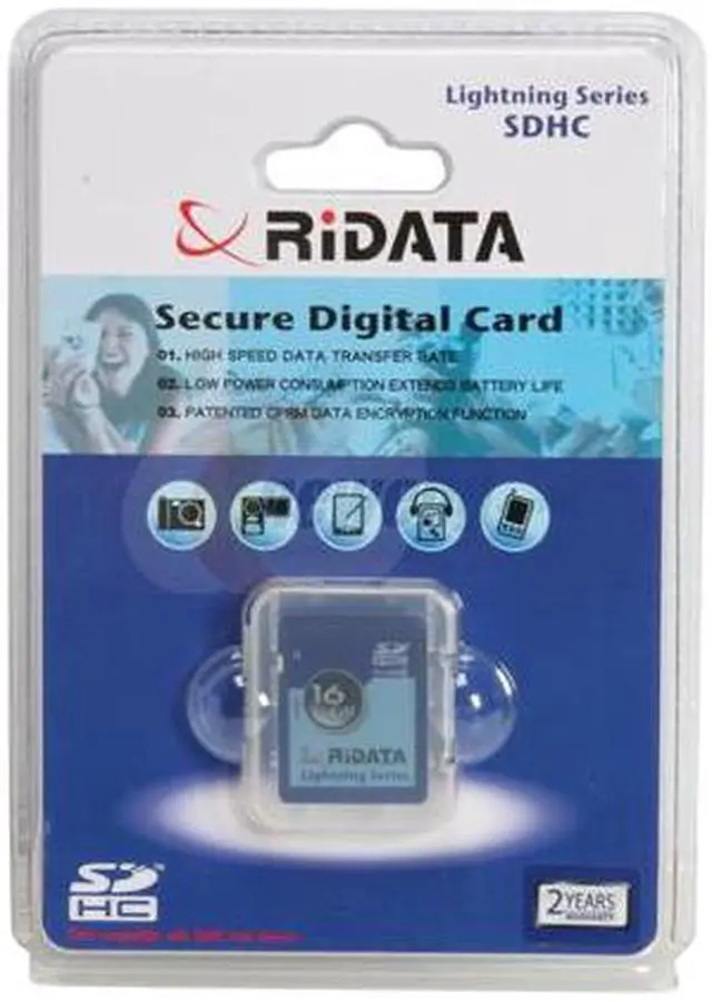 Main image of RiDATA Lightning 16GB Secure Digital (SD) Class 6 High-Capacity(SDHC) Flash Card Model RDSDHC16G-LIG6