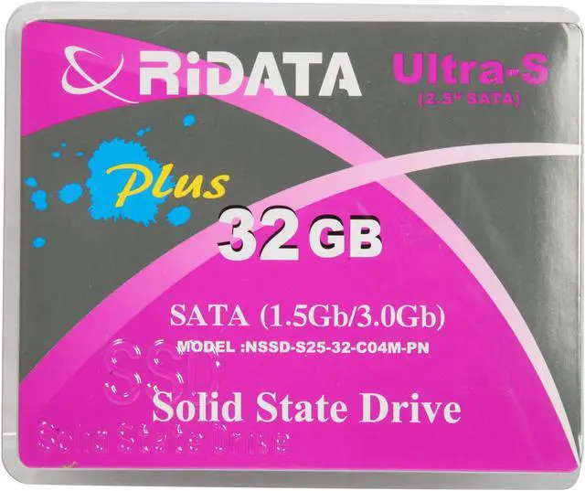 Main image of RiDATA Ultra-S Plus 2.5" 32GB SATA II MLC Internal Solid State Drive (SSD) NSSD-S25-32-C04MPN