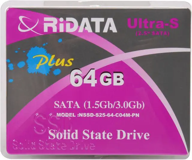 Alt view image 6 of 6 - RiDATA 2.5" 64GB SATA II 3.0Gb MLC Internal Solid State Drive (SSD) NSSD-S25-64-C04MPN