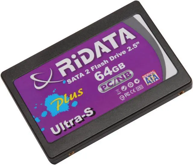 Main image of RiDATA 2.5" 64GB SATA II 3.0Gb MLC Internal Solid State Drive (SSD) NSSD-S25-64-C04MPN