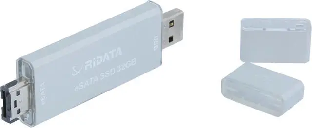 Alt view image 7 of 9 - RiDATA 32GB USB 2.0 & eSATA MLC External Solid State Drive (SSD) RDESSD32G-R-BX