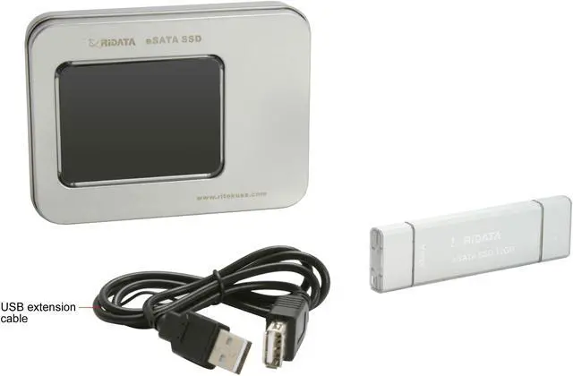 Alt view image 9 of 9 - RiDATA 32GB USB 2.0 & eSATA MLC External Solid State Drive (SSD) RDESSD32G-R-BX