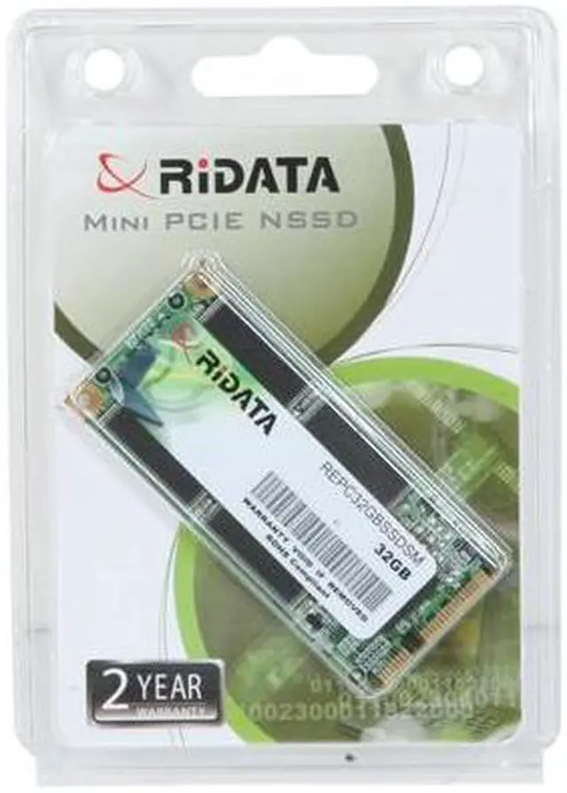 Main image of RiDATA 32GB Mini PCIe (PATA) MLC Internal Solid State Drive (SSD) REPC32GBSSDSM