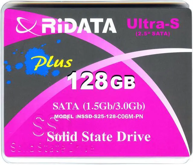 Main image of RiDATA Ultra-S Plus 2.5" 128GB SATA II MLC Internal Solid State Drive (SSD) NSSD-S25-128C06MPN
