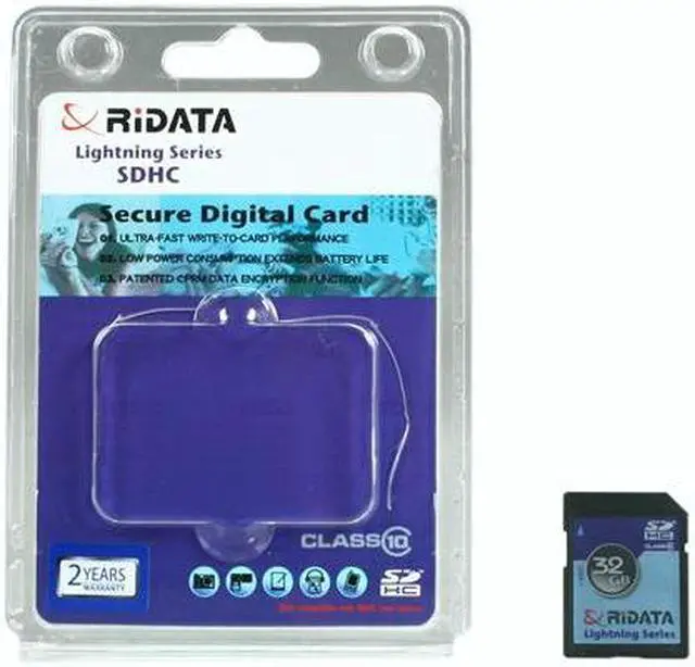 Alt view image 4 of 4 - RiDATA Lightning Series 32GB Secure Digital High-Capacity (SDHC) Flash Card Model RDSDHC32G-LIG10