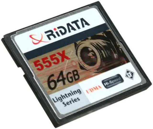 Main image of RiDATA Lightning Series 64GB Compact Flash (CF) 555X Flash Card Model RDCF64G-555X-LIG