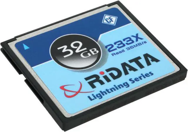 Main image of RiDATA Lightning Series 32GB Compact Flash (CF) Flash Card Model RDCF32G-233-LIGC-D