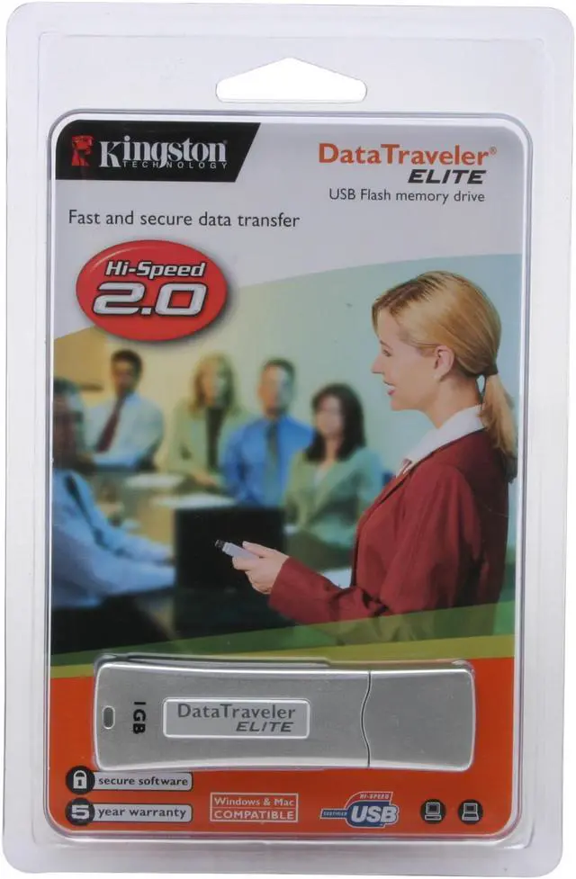 Alt view image 3 of 3 - Kingston DataTraveler Elite 1GB Flash Drive (USB2.0 Portable) KUSBDTE/1GB