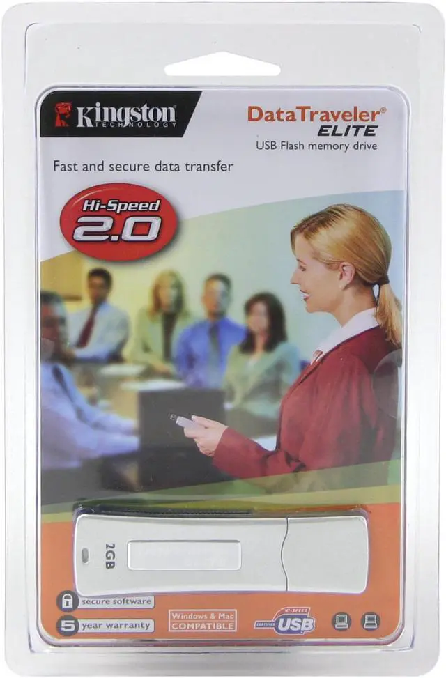 Main image of Kingston DataTraveler Elite 2GB Flash Drive (USB2.0 Portable) KUSBDTE/2GB