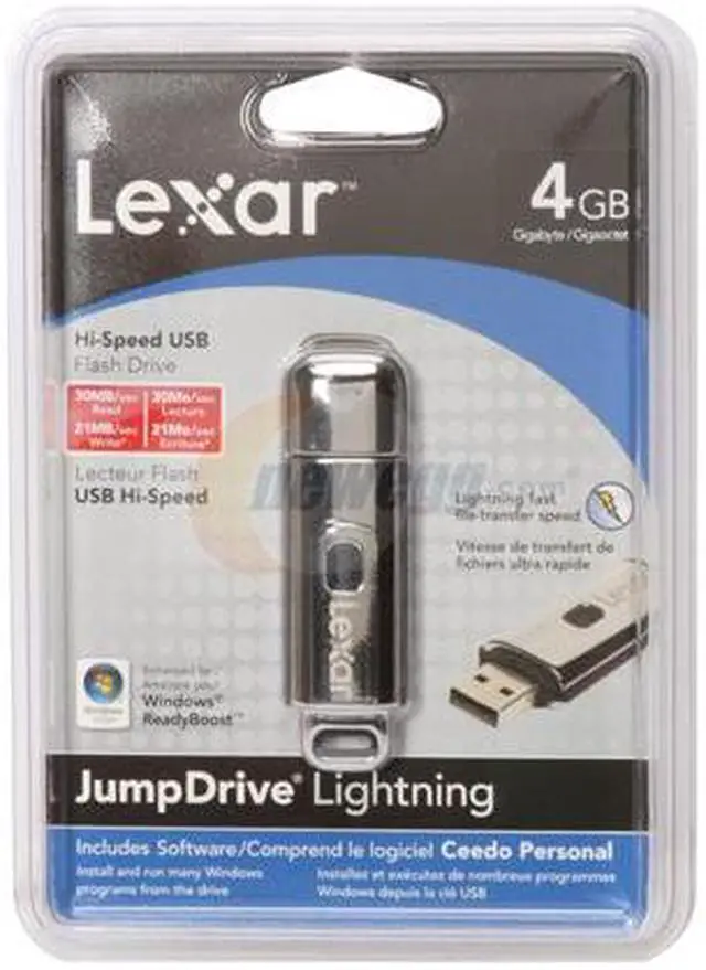 Main image of Lexar JumpDrive Lightning 4GB Flash Drive (USB2.0 Portable) JDP4GB-431