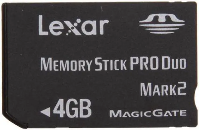 Main image of Lexar Platinum II 4GB Memory Stick Pro Duo (MS Pro Duo) Flash Card Model LMSPD4GBBSBNA