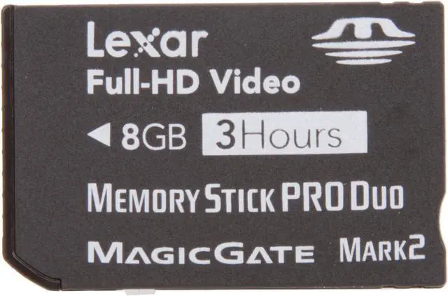 Main image of Lexar 8GB Memory Stick Pro Duo (MS Pro Duo) Full-HD Video Memory Card Model LMSPD8GBFSBNAHD