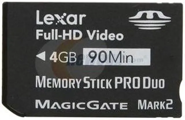 Alt view image 2 of 4 - Lexar 4GB Memory Stick Pro Duo (MS Pro Duo) Full-HD Video Memory Card Model LMSPD4GBFSBNAHD