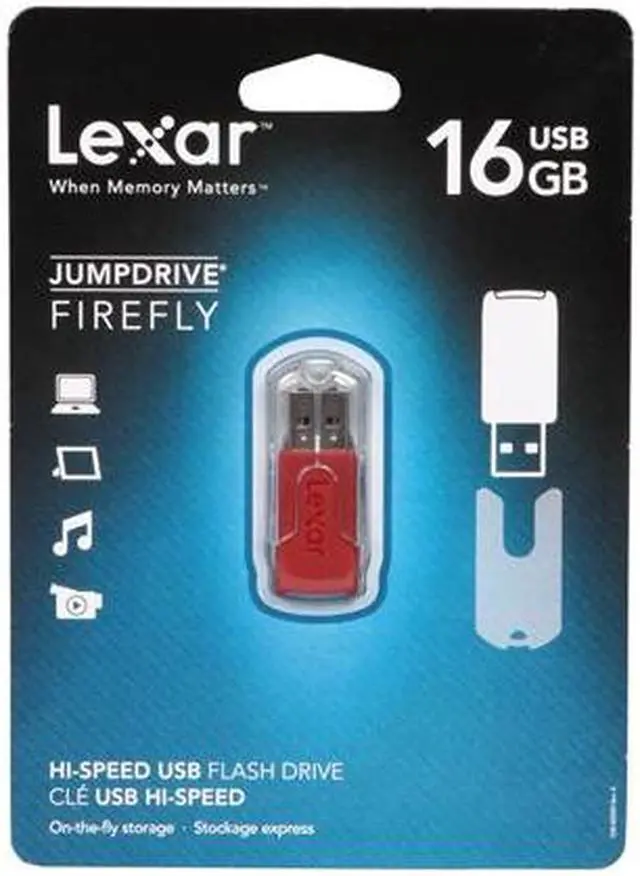 Alt view image 4 of 4 - Lexar JumpDrive FireFly 16GB USB 2.0 Flash Drive LJDFF16GASBNA