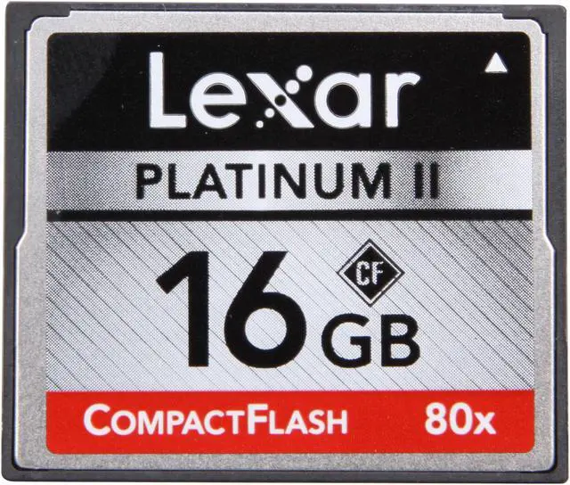 Alt view image 2 of 4 - Lexar Platinum II 16GB Compact Flash (CF) Flash Card Model LCF16GBSBNA080