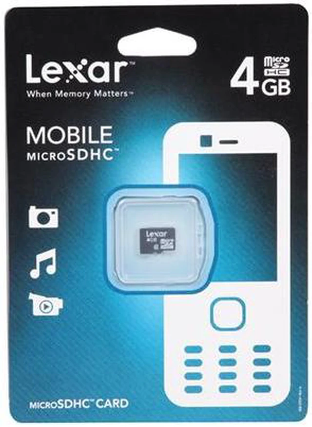 Lexmarkflash Card Lexar 4GB microSDHC Flash Card Model LSDMI4GBASBNA - Newegg.com