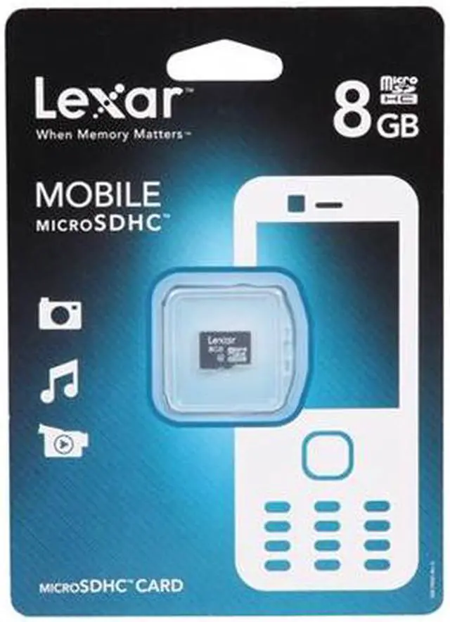Alt view image 3 of 3 - Lexar 8GB microSDHC Flash Card Model LSDMI8GBASBNA