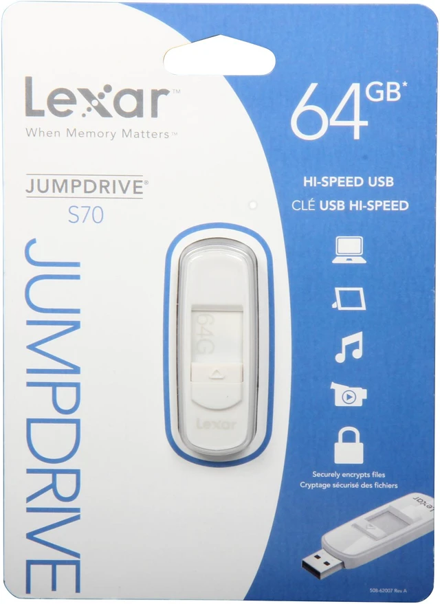Lexar JumpDrive S70 64GB USB 2.0 Flash Drive (White) - Newegg.ca