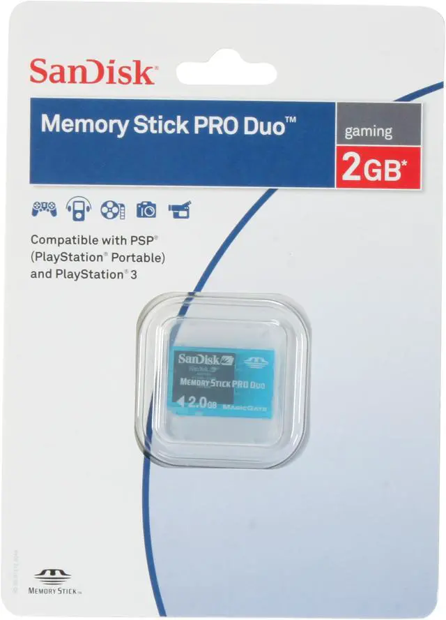 Main image of SanDisk Gaming 2GB Memory Stick Pro Duo (MS Pro Duo) Flash Card Model SDMSG-2048-A11