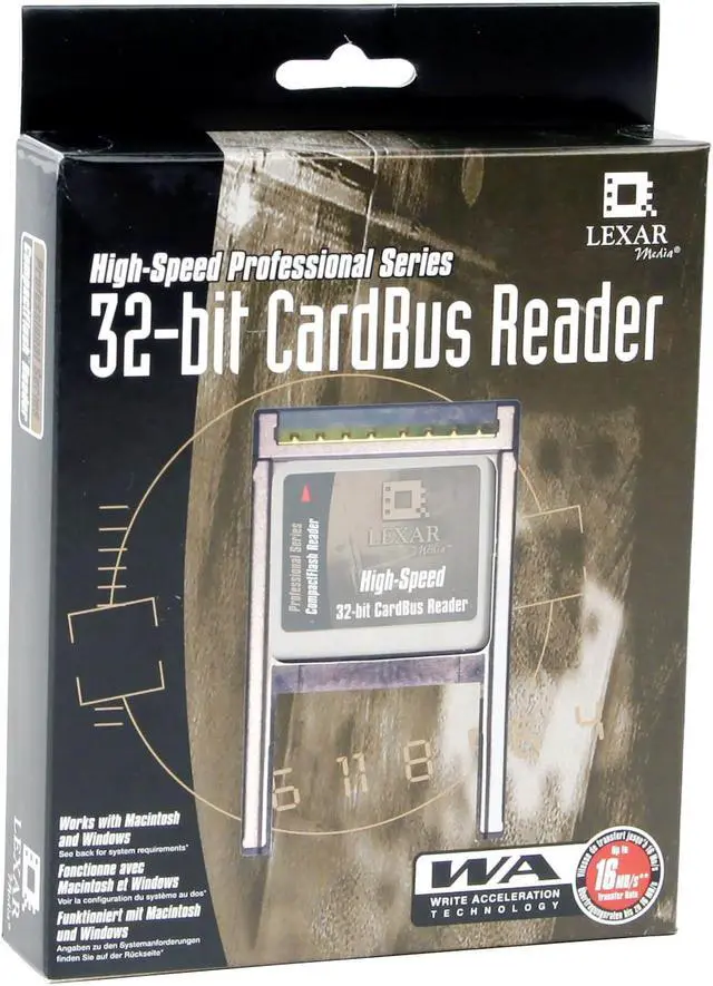 Alt view image 4 of 4 - Lexar RW021-001 PCMCIA 32 Bit CardBus Adapter