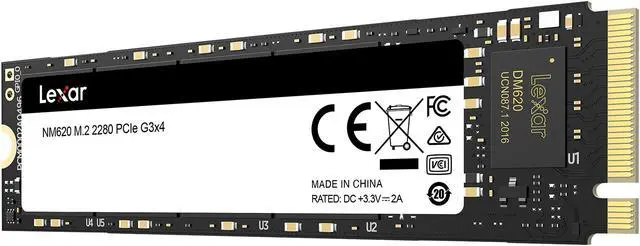 Alt view image 4 of 15 - Lexar NM620 M.2 2280 512GB PCIe Gen3x4 NVMe 3D TLC Internal Solid State Drive (SSD) LNM620X512G-RNNNU