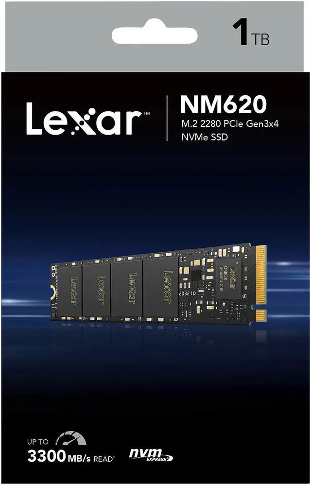 Alt view image 15 of 15 - Lexar NM620 M.2 2280 1TB PCIe Gen3x4 NVMe 3D TLC Internal Solid State Drive (SSD) LNM620X001T-RNNNU