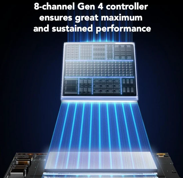 Alt view image 3 of 7 - Lexar 2TB NQ780 PCIe Gen4 Internal SSD, Up to 7000/5000 MB/s Read/Write, Compatible with PS5, for casual gamers and creators