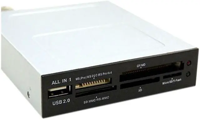 Alt view image 2 of 7 - BYTECC U2CR-318/ Hub USB 2.0 3.5" Bay, CompactFlash/ Extreme CF/ Extreme III CF/ Ultra II CF/ HS CF/ XS CF/ CF Pro/ CF Txtra Pro/ CF Pro II. All-in-1 Card Reader