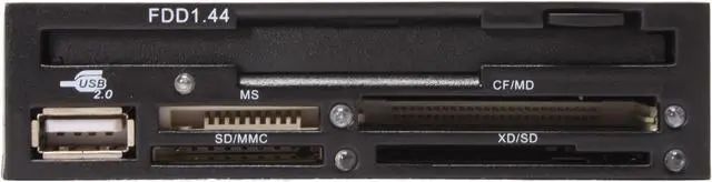 Alt view image 2 of 6 - BYTECC BT-146 All-in-one Internal USB 2.0 3.5" Drive Bay Card Reader w/ Floppy Drive