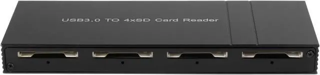 Alt view image 2 of 4 - BYTECC U3-4SD USB 3.0 USB 3.0 with 4 Slots SD Card Reader/Writer (Aluminum Housing)
