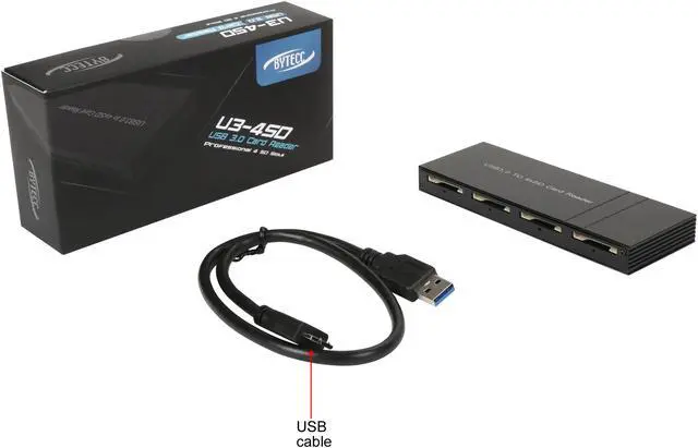 Alt view image 4 of 4 - BYTECC U3-4SD USB 3.0 USB 3.0 with 4 Slots SD Card Reader/Writer (Aluminum Housing)