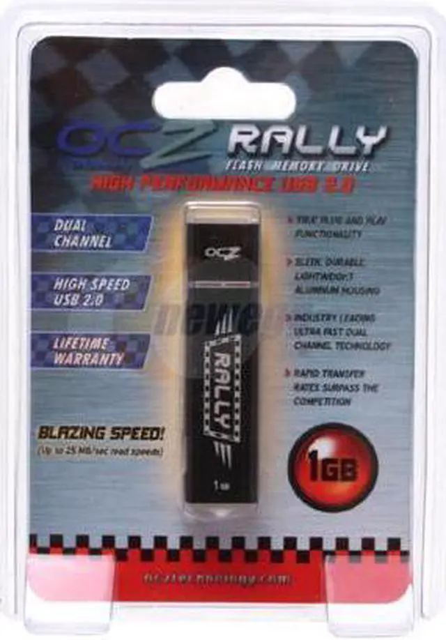 Main image of OCZ Rally High Performance 1GB Dual Channel Flash Drive (USB2.0 Portable) OCZUSBRDC-1GB