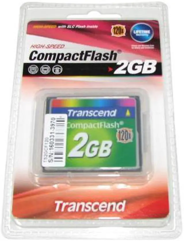 Alt view image 2 of 2 - Transcend 2GB Compact Flash (CF) Flash Card Model TS2GCF120