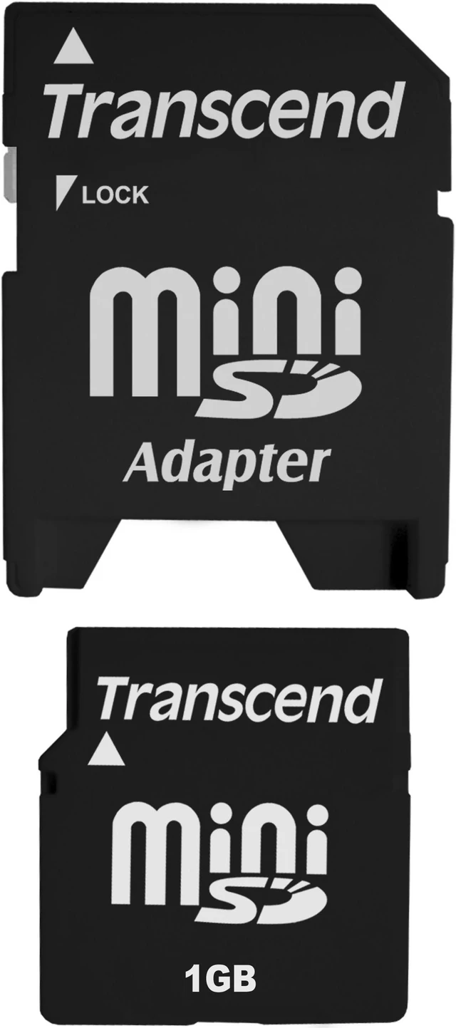 Main image of Transcend 1GB MiniSD Flash Card Model TS1GSDM