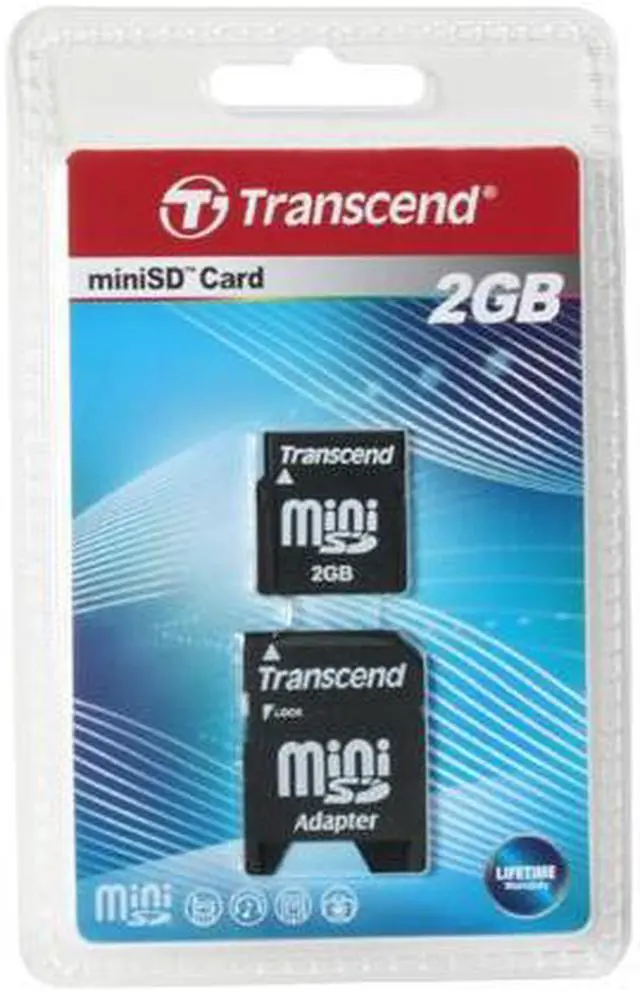 Alt view image 2 of 2 - Transcend 2GB MiniSD Flash Card Model TS2GSDM