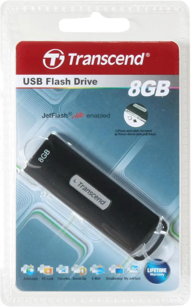 Alt view image 4 of 4 - Transcend JetFlash V10 8GB Flash Drive (USB2.0 Portable) TS8GJFV10