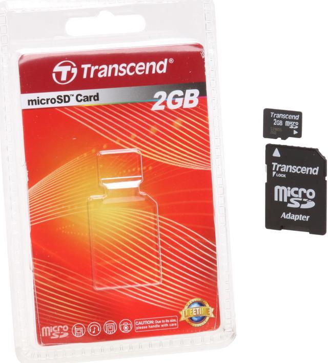 Transcend 2GB MicroSD Flash Card Model TS2GUSD 