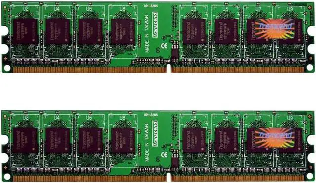 Main image of Transcend JETRAM 2GB (2 x 1GB) DDR2 800 (PC2 6400) Dual Channel Kit Desktop Memory Model JM2GDDR2-8K