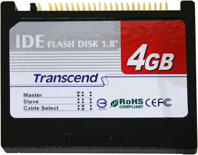 Main image of Transcend TS4GIFD18 1.8" 4GB PATA Internal Solid state disk (SSD)