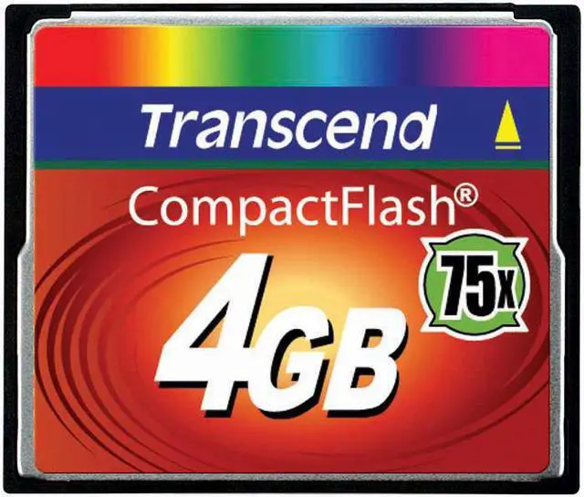 Main image of Transcend 4GB Compact Flash (CF) Flash Card Model TS4GCF75